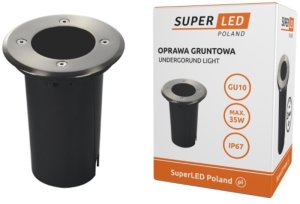 SuperLed Lampka wpustowa do ogrodu Solte 6929 SuperLED IP55 czarna chrom mat 4