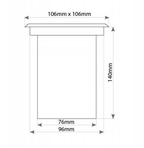 SuperLed Lampka wpustowa do ogrodu Solte 6929 SuperLED IP55 czarna chrom mat 5
