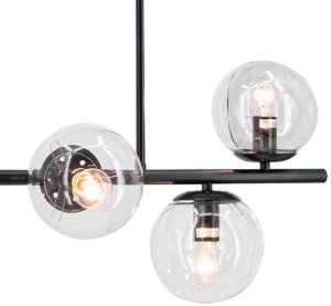 Lampa wisząca Elem Kulista lampa zwisowa Dorado 3400/6 BL szklane molekuły czarne 2