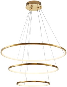 Lampa wisząca Step into Design Zwisowa lampa salonowa Circle Slim ST-10112P-3 LED 53W 3000K okrągła złota 2