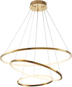 Lampa wisząca Step into Design Zwisowa lampa salonowa Circle Slim ST-10112P-3 LED 53W 3000K okrągła złota 3