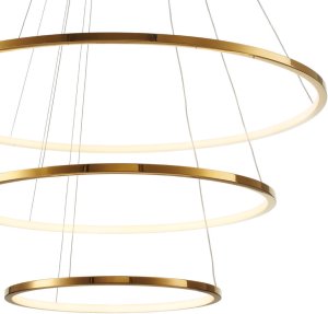 Lampa wisząca Step into Design Zwisowa lampa salonowa Circle Slim ST-10112P-3 LED 53W 3000K okrągła złota 6