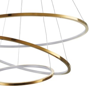 Lampa wisząca Step into Design Zwisowa lampa salonowa Circle Slim ST-10112P-3 LED 53W 3000K okrągła złota 8
