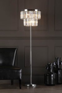 Lampa podłogowa DAR Podłogowa lampa salonowa Angel ANG4908 Dar Lighting glamour kryształ chrom 3