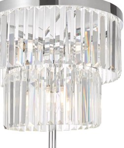 Lampa podłogowa DAR Podłogowa lampa salonowa Angel ANG4908 Dar Lighting glamour kryształ chrom 6