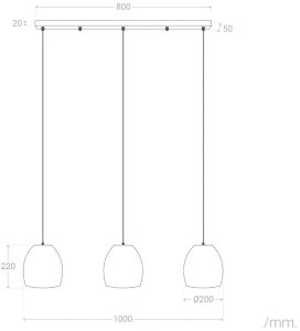 Lampa wisząca Abruzzo Potrójna lampa zwis Boho ABR-LW9-BH-E27 Abruzzo pleciona brązowy 6