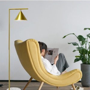 Lampa podłogowa Abruzzo Stojąca lampa z marmurem Libro ABR-LPV-E27 Abruzzo regulowana złoty 8