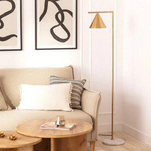 Lampa podłogowa Abruzzo Stojąca lampa z marmurem Libro ABR-LPV-E27 Abruzzo regulowana złoty 9