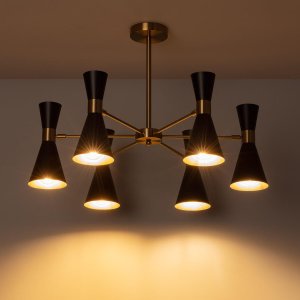 Lampa sufitowa Abruzzo Wielopunktowa lampa sufitowa Libre ABR-LWS-6XE27 Abruzzo czarny złoty 2