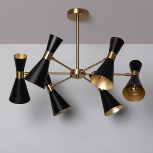 Lampa sufitowa Abruzzo Wielopunktowa lampa sufitowa Libre ABR-LWS-6XE27 Abruzzo czarny złoty 6