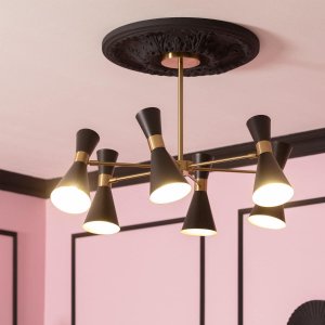 Lampa sufitowa Abruzzo Wielopunktowa lampa sufitowa Libre ABR-LWS-6XE27 Abruzzo czarny złoty 8