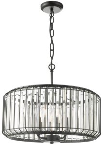Lampa wisząca DAR Szklana lampa wisząca Naeva NAE0422 Dar Lighting przezroczysta czarna 2