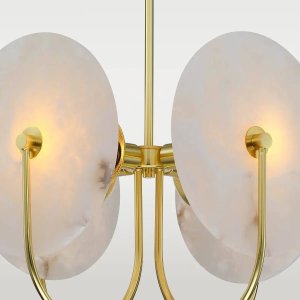 Lampa wisząca Cosmo Light Wisząca lampa Modena P04814BR Cosmolight talerze mosiądz białe 2