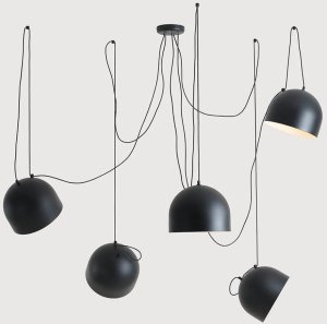 Lampa wisząca Aldex Lampa loftowa wisząca salonowa Noor 1122F1 Aldex nad stół czarna 2