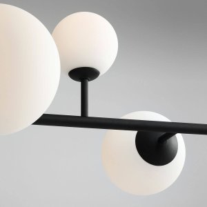 Lampa wisząca Aldex Wisząca lampa do sypialni Dione 1092K1_2 Aldex molekuły szkło czarny 3