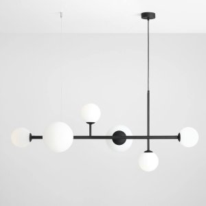 Lampa wisząca Aldex Wisząca lampa do sypialni Dione 1092K1_2 Aldex molekuły szkło czarny 5