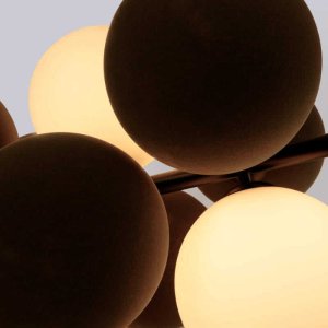 Lampa wisząca Abruzzo Wisząca lampa molekułowa Vino ABR-GRAPPA-H-B nad stół kule szare białe 14