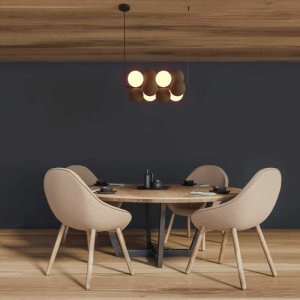 Lampa wisząca Abruzzo Wisząca lampa molekułowa Vino ABR-GRAPPA-H-B nad stół kule szare białe 15