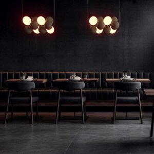 Lampa wisząca Abruzzo Wisząca lampa molekułowa Vino ABR-GRAPPA-H-B nad stół kule szare białe 18