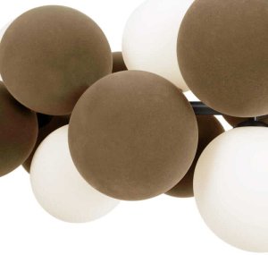 Lampa wisząca Abruzzo Wisząca lampa molekułowa Vino ABR-GRAPPA-H-B nad stół kule szare białe 9