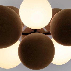 Lampa wisząca Abruzzo Wisząca lampa molekułowa Vino ABR-GRAPPA-H-B nad stół kule szare białe 10