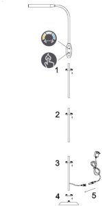 Lampa podłogowa TaoTronics Lampa podłogowa dotykowa Toro R47641101 LED 5W 3000-5000K biała 7