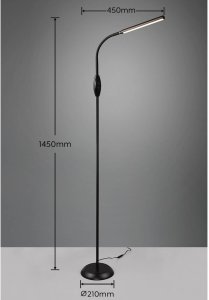 Lampa podłogowa TaoTronics Pokojowa lampa podłogowa Toro R47641102 LED 5W 3000-5000K czarna 10