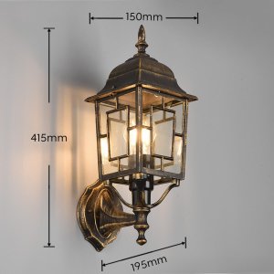 Kinkiet Trio Zewnętrzna lampa ścienna Volturno 205960128 IP23 latarnia rdzawy 8