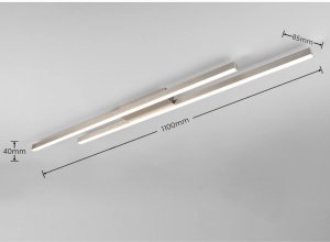 Lampa sufitowa RL Light Podłużna plafoniera Odio R67882107 RL Light LED 22W 3000K listwa nikiel 7