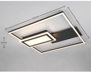Lampa sufitowa RL Light Ściemnialna lampa sufitowa Spiro R67862932 LED 32W 2700-6500K pilot czarna 10