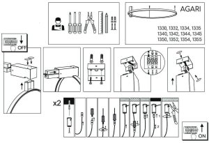 Lampa sufitowa Shilo Metalowa plafoniera Agari 1345 Shilo LED 54,6W 4000K koło do pokoju złota 5