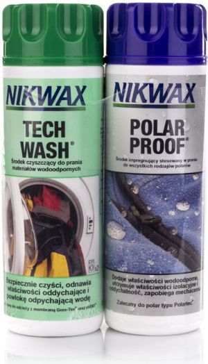 Nikwax Zestaw do pielęgnacji odzieży z włókien syntetycznych Tech Wash/Polar Proof 2x300ml (NI-34) 1