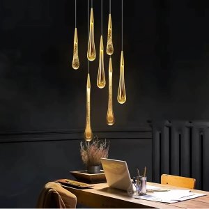 Lampa wisząca Abigali Zwisająca lampa Melted ABIGALI-CLN3X3WW Abigali LED 3W 3000K sopel złota 8