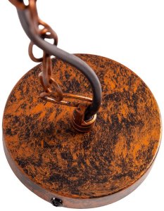 Lampa wisząca Abigali Wisząca zwisająca Antique ABIGALI-PLE27 na łańcuchu loftowa miedziana 4