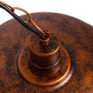 Lampa wisząca Abigali Wisząca zwisająca Antique ABIGALI-PLE27 na łańcuchu loftowa miedziana 5