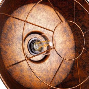 Lampa wisząca Abigali Wisząca zwisająca Antique ABIGALI-PLE27 na łańcuchu loftowa miedziana 6