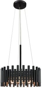 Lampa wisząca Elem Okrągła lampa wisząca NARNI 6235/4 BL Elem nad stół czarny 2