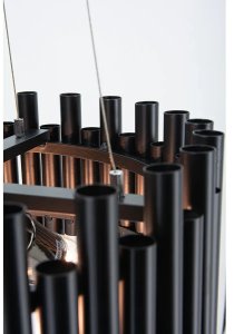 Lampa wisząca Elem Okrągła lampa wisząca NARNI 6235/4 BL Elem nad stół czarny 4