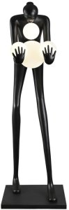 Lampa podłogowa Step into Design Podłogowa lampa WOMAN DN433-F black Step dekoracyjna bańki czarny 4