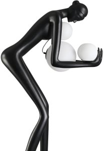 Lampa podłogowa Step into Design Podłogowa lampa WOMAN DN433-F black Step dekoracyjna bańki czarny 8