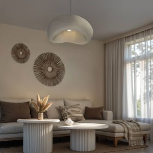 Lampa wisząca Mdeco Kopułowa lampa wisząca 1367 kopuła nad stół biała 4
