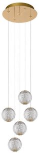 Lampa wisząca Lucide Lampa wisząca kule CINTRA 13499/22/60 LED 21W 2700K mosiądz przezroczysty 2