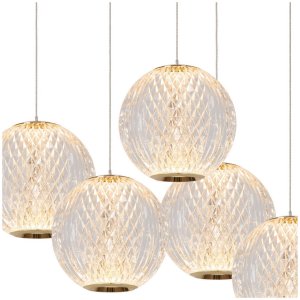 Lampa wisząca Lucide Lampa wisząca kule CINTRA 13499/22/60 LED 21W 2700K mosiądz przezroczysty 4