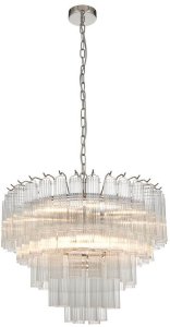 Lampa wisząca ENDON Lampa wisząca szklana Toulouse 104090 tuby nad stół nikiel 2