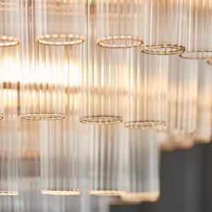 Lampa wisząca ENDON Lampa wisząca szklana Toulouse 104090 tuby nad stół nikiel 5