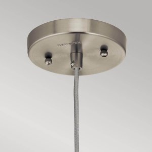 Lampa wisząca Kichler Szklana lampa nad wyspę Riviera KL-RIVIERA-P-B retro nikiel przezroczysta 4
