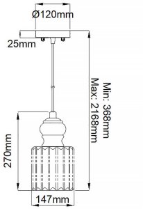 Lampa wisząca Kichler Szklana lampa nad wyspę Riviera KL-RIVIERA-P-B retro nikiel przezroczysta 9