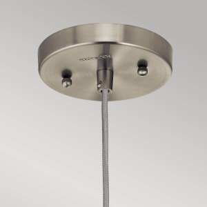 Lampa wisząca Kichler Wisząca lampa szklana Riviera KL-RIVIERA-P-C nikiel przezroczysta 4