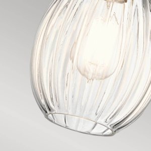 Lampa wisząca Kichler Wisząca lampa szklana Riviera KL-RIVIERA-P-C nikiel przezroczysta 6