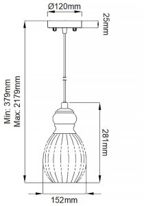 Lampa wisząca Kichler Wisząca lampa szklana Riviera KL-RIVIERA-P-C nikiel przezroczysta 8